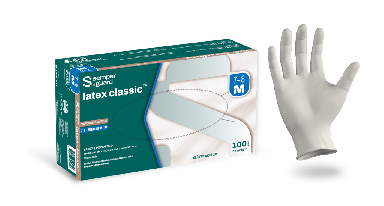 Semperguard Latex Classic 100 (HUSA)_Size M_with glove