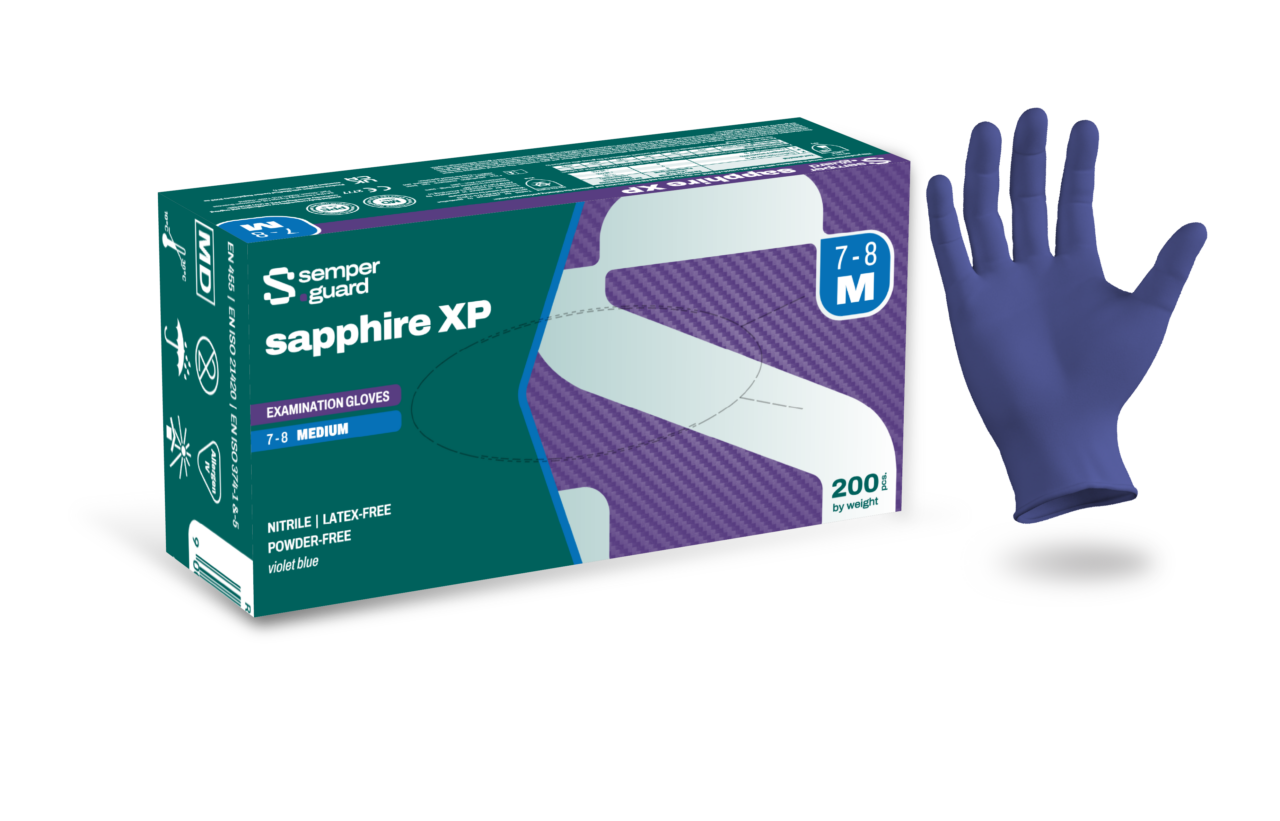 semperguard sapphire XP AQL 1.0 200_Size M_with glove